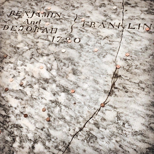 Ben Franklin's grave. #philly #usa #family #weekend #history #foundingfather