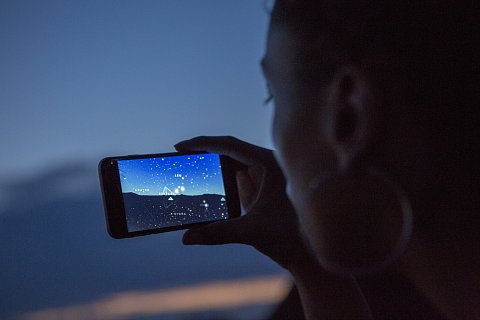 <p>"I'm a Goddess. I come from the darkness and the light."</p><p>Melanie surveys the horizon with an app on her phone that shows the constellations.<br> July 2015.</p>