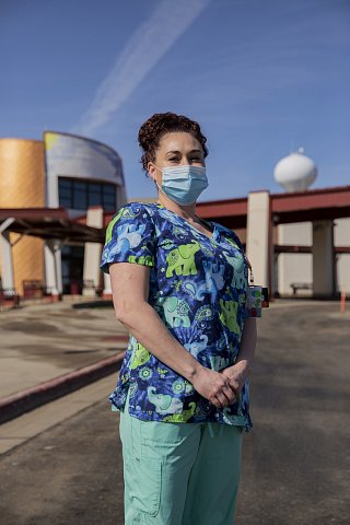Infection control nurse and tribal member Molly Longbrake has been on the frontlines of the pandemic since it arrived on the reservation. The most challenging part of the vaccine rollout, according to Longbrake, has been combatting vaccine hesitancy. “Our main goal is to protect everybody,” she says. “It’s such a scary disease.” March 4, 2021.

